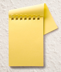 Poster - Open blank yellow notepad