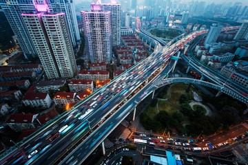 Poster - traffic at night