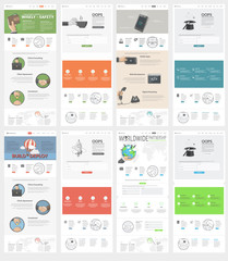 Wall Mural - collection of flat website templates for business company