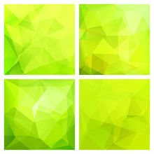 Set Of Four Poly Backgrounds For Your Design