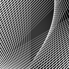 Aufkleber - Intersecting lines,  Modern abstract grid, mesh with distortion.