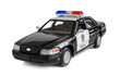 Model of the patrol car of police on a white background.
