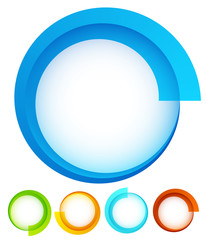 Leinwandbilder - Circular, round design elements. Preloader, buffers shapes, prog