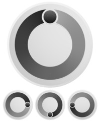 Leinwandbilder - Black and white preolader, buffer shape, symbol