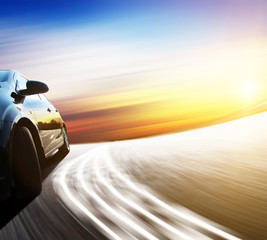 High-speed car in the tunnel, Motion Blur