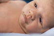 © juniart - Close up Cute White New Born Baby Lying