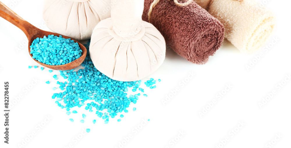 Spa still life isolated on white