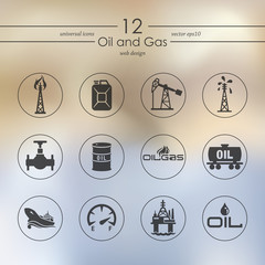 Sticker - Set of oil and gas icons