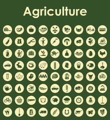 Wall Mural - Set of agriculture simple icons