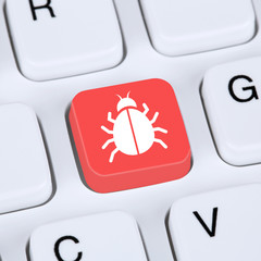 Wall Mural - Internet Konzept Computer Virus oder Trojaner Sicherheit beim su