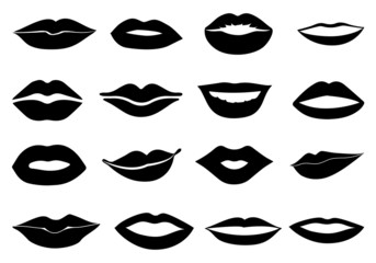 lips icons set