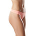 © vladimirfloyd - naked woman belly and pink panties on a white background