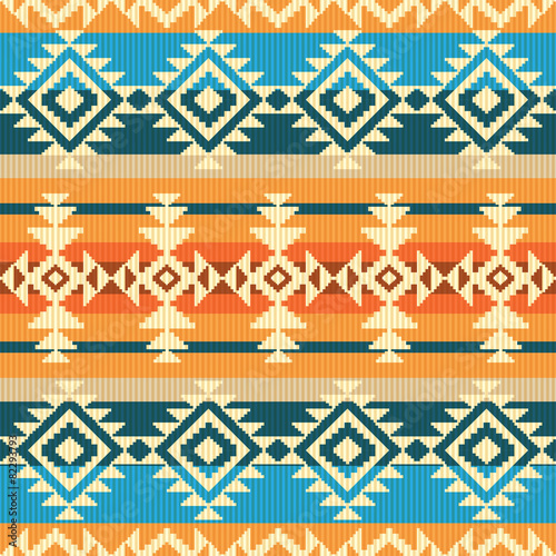 Obraz na płótnie canvas dwuczęściowy "dyptyk" Geometryczny wzór w stylu navajo