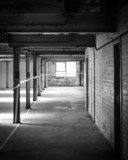 Fototapeta Przestrzenne - Empty warehouse office or commercial area, industrial background