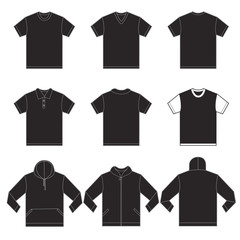 Wall Mural - Black Shirts Template