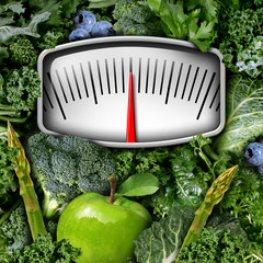 Wall Mural - Fruits and Vegetables Scale