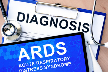 Wall Mural - Form with diagnosis and acute respiratory distress syndrome ARDS