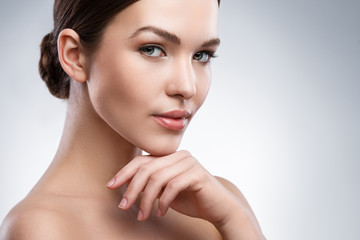 young woman with beautiful face