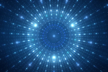 Wall Mural - abstract circular science fiction futuristic background
