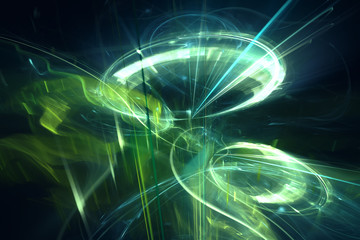 Wall Mural - abstract psychedelic technology background