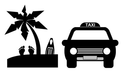 Poster - Taxi à la plage