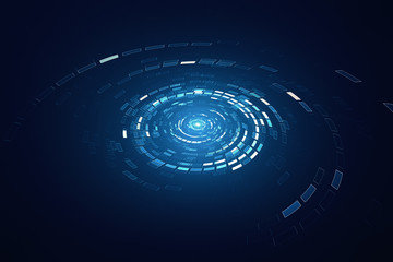 Wall Mural - 3d rotating circular elements background