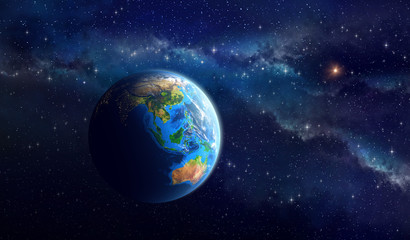 Wall Mural - planet earth in deep space