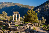 Delphi with ruins of the Temple in Greece