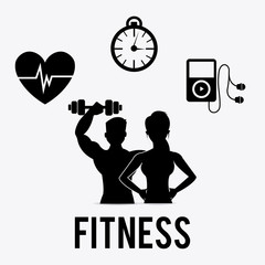 Wall Mural - Fitness design.