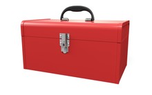 Toolbox. 3D. Open - Closed Red Toolbox