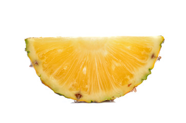 Poster - Slice of pineapple isolated on white