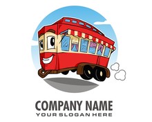 Red Caravan Logo Image Vector