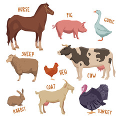 Wall Mural - Farm Animals Set