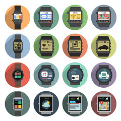 Canvas Print - Smart Watch Icons