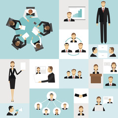 Sticker - Business meeting icons