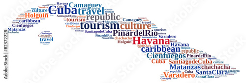 Naklejka - mata magnetyczna na lodówkę Cuba tourism.