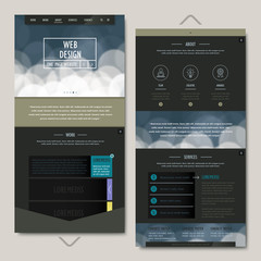 Wall Mural - simplicity one page website template design
