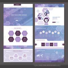 Canvas Print - abstract one page website template design