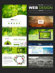 abstract one page website template design