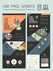 Wall Mural - modern one page website template design