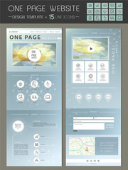 Wall Mural - trendy one page website template design