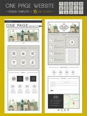 Wall Mural - trendy one page website template design
