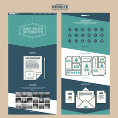 Wall Mural - modern one page website template design