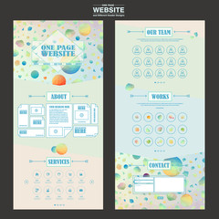 Wall Mural - pretty one page website template design