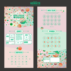 Wall Mural - pretty one page website template design