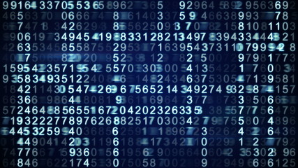 Wall Mural - rows of digital data seamless loop 4k (4096x2304)