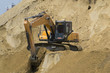 Excavator and sand