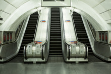 Empty Subway Escalator