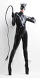 © Richard Semik - standing woman wearing latex clothes with a whip