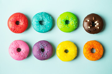 Canvas Print - Colorful donuts